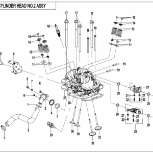 2025 CFORCE 800 TOURING CYLINDER HEAD NO.2 ASSY exploded diagram