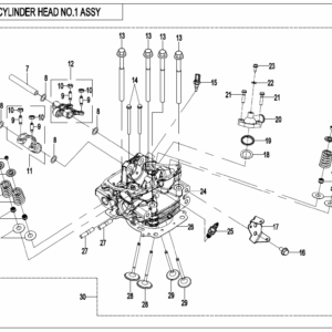 2026 UFORCE 800 XL CYLINDER HEAD NO.1 ASSY exploded diagram