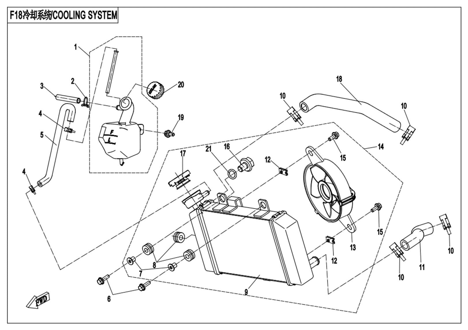 COOLING SYSTEM(WITHOUT THERMAL SWITCH)