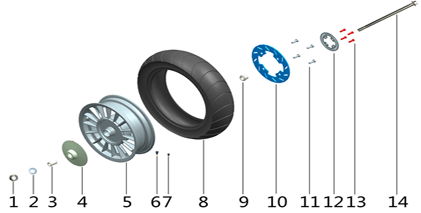 F12 - FRONT WHEEL ASSY