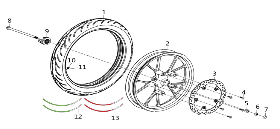 F04 - FRONT WHEEL ASSY