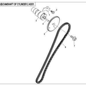 2018 ZFORCE 800 Trail CAMSHAFT OF CYLINDER 2 ASSY. exploded diagram