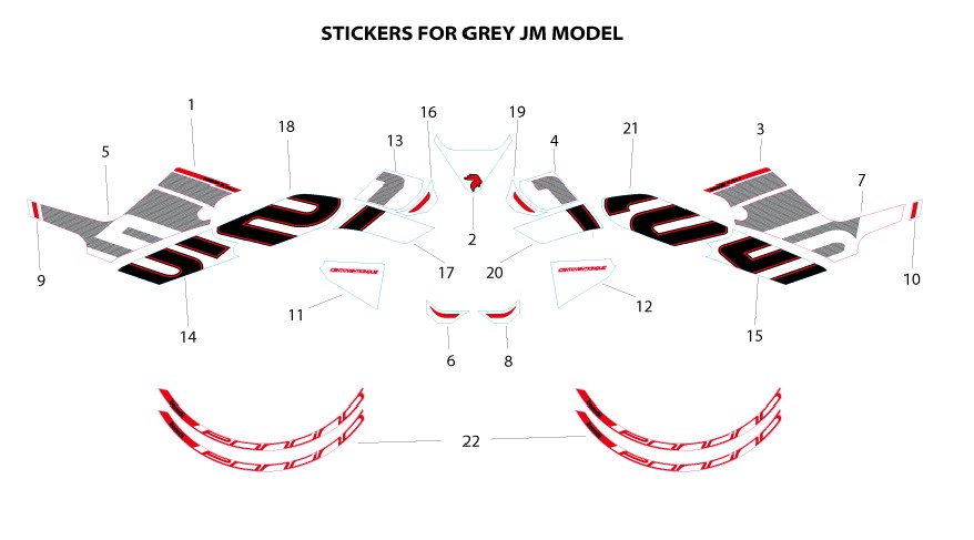 Stickers For Grey Model
