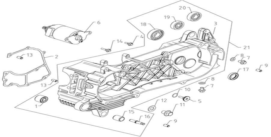 E12 - Left Crankcase
