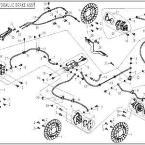 2016 UFORCE 800 HYDRAULIC BRAKE ASSY exploded diagram