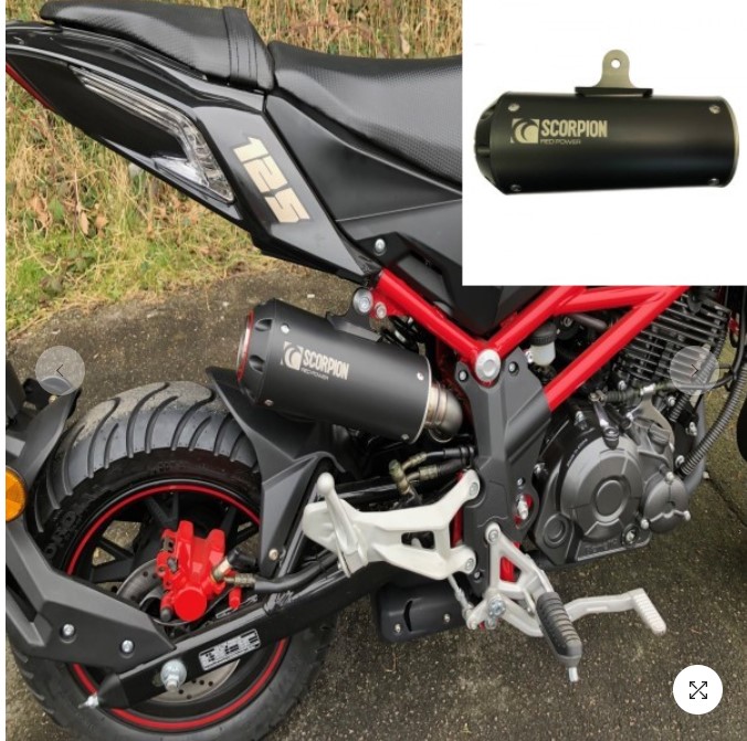 Benelli TNT 125 Scorpion Black Slip On Can