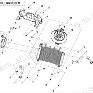 2025 IBEX 800-E COOLING SYSTEM exploded diagram
