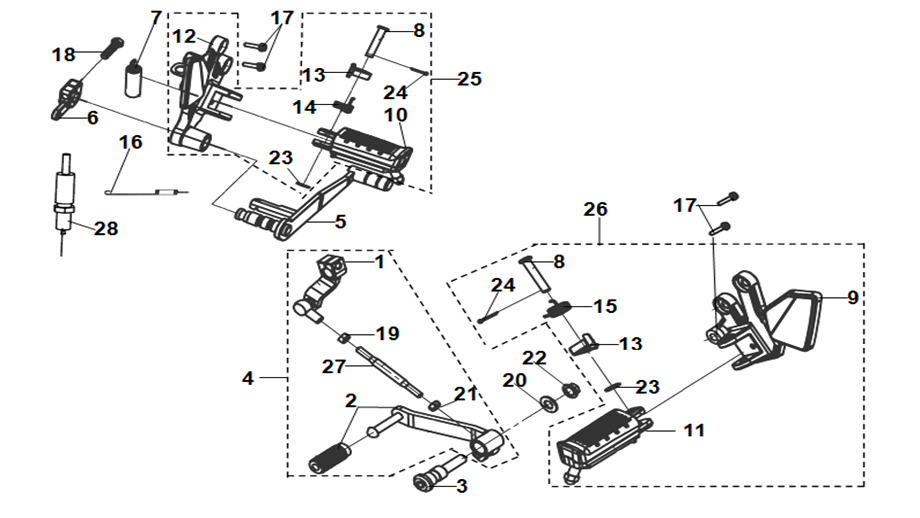 Gear Change Pedal Kick Starter Arm