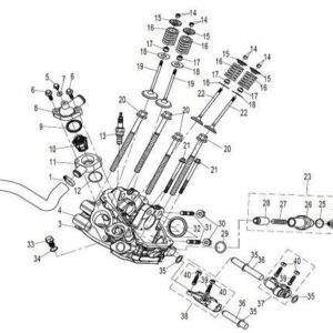 2015 ZFORCE 800 Trail CYL HEAD NO.2 ASSY (TRANSMISSION END) exploded diagram