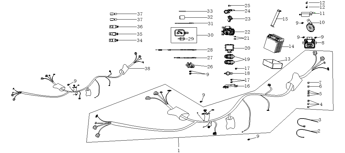 F14 HARNESS,WIRE AND ELETRIC PARTS