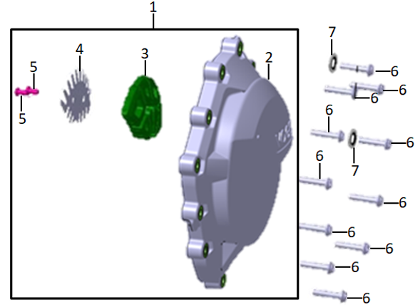 E07 - Right Crankcase Cover