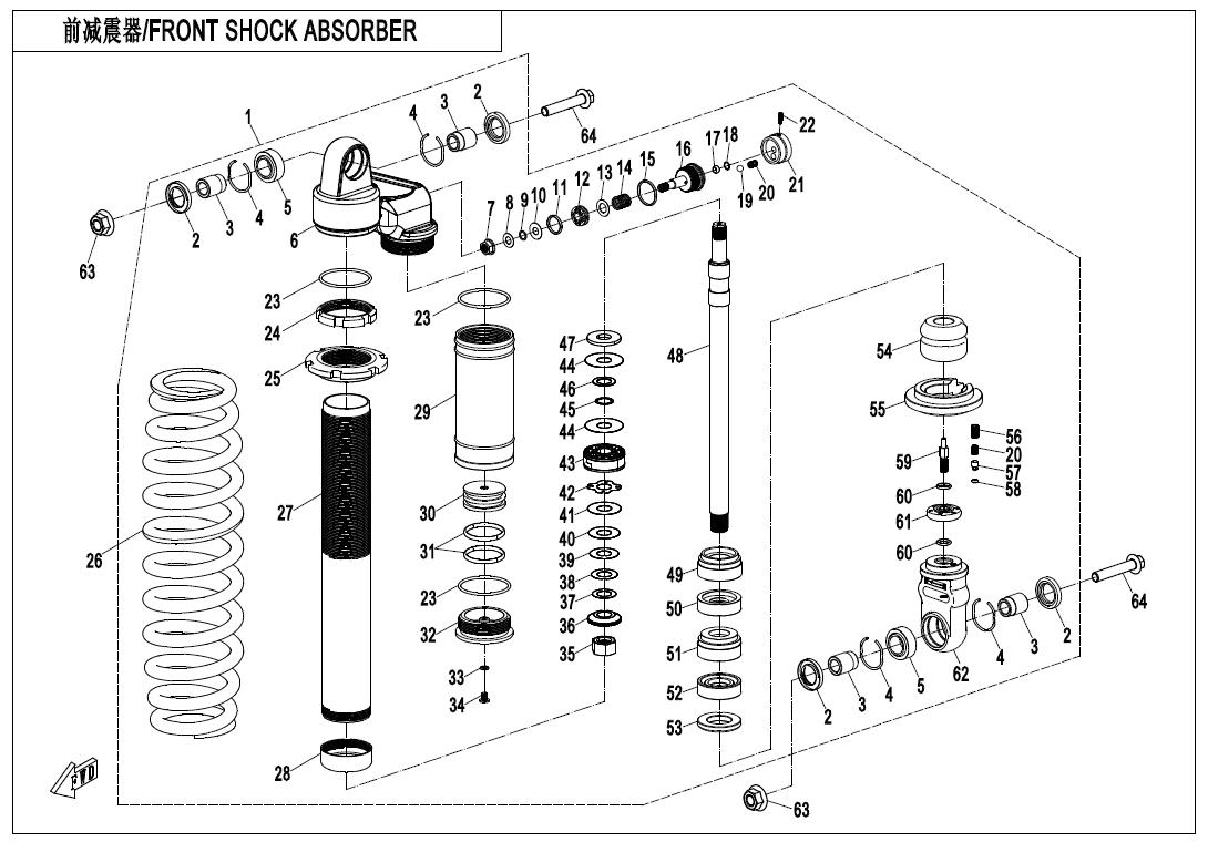 FRONT SHOCK ABSORBER(GAS,RUSSIA)