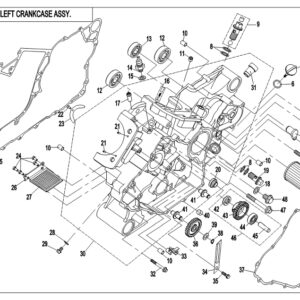 2019 ZFORCE 800 Trail LEFT CRANKCASE ASSY. exploded diagram