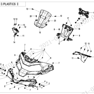 2023 IBEX 800 Touring PLASTICS2 exploded diagram