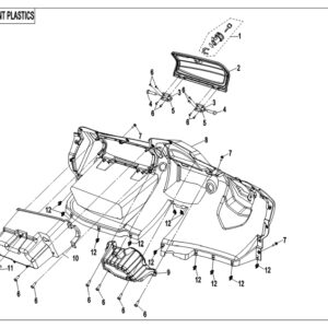 2019 UFORCE 800 FRONT PLASTICS exploded diagram
