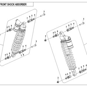 2019 CFORCE 800 XC FRONT SHOCK ABSORBER exploded diagram