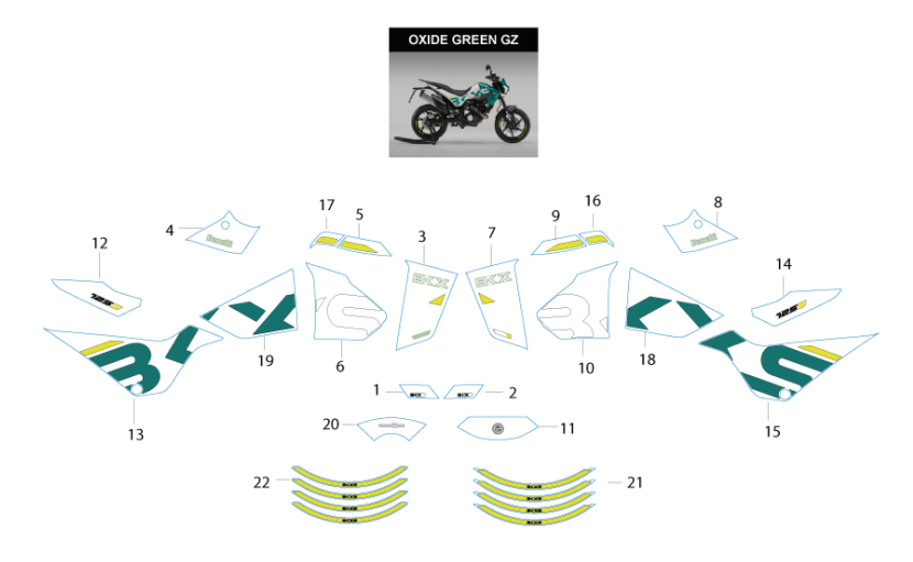 T034 - Stickers for Oxide Green