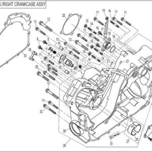 2015 ZFORCE 800 Trail RIGHT CRANKCASE ASSY exploded diagram