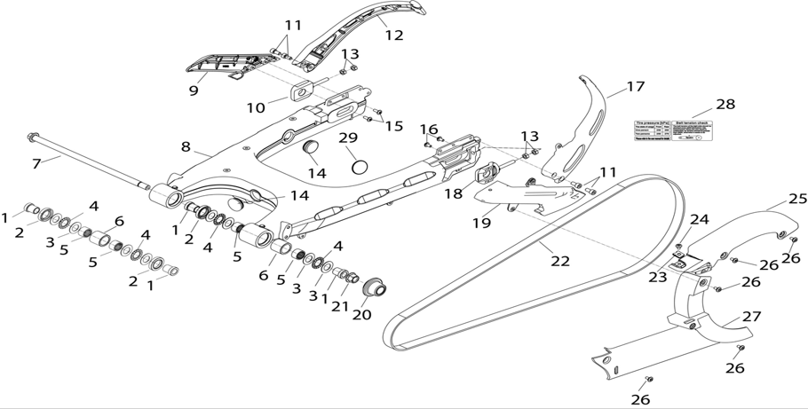 F12 - Rear Fork & Chain Case