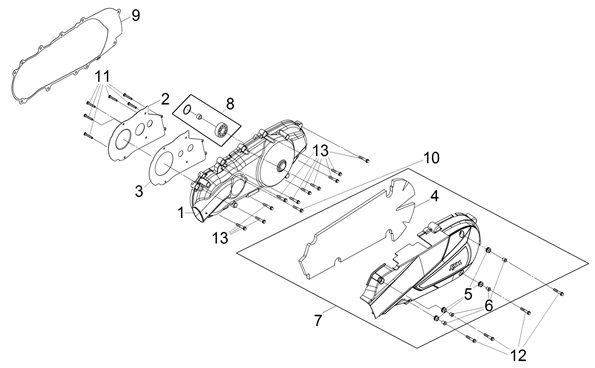 Left Crank Case Cover