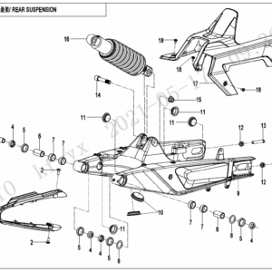 2025 IBEX 800-E REAR SUSPENSION exploded diagram