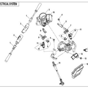 2016 UFORCE 800 ELECTRIC SYSTEM exploded diagram
