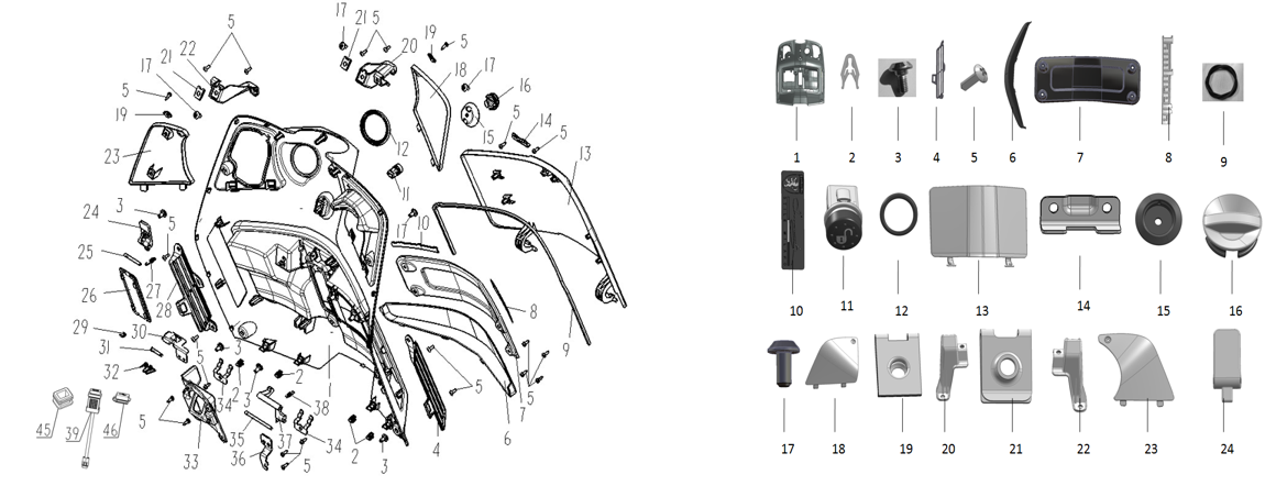F34 FRONT SHIELD COMPONENT