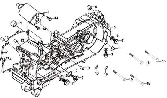 Left Crank Case