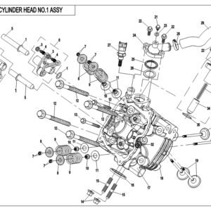2019 UFORCE 800 CYLINDER HEAD NO.1 ASSY. exploded diagram