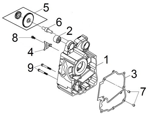 Right Crank Case Comp