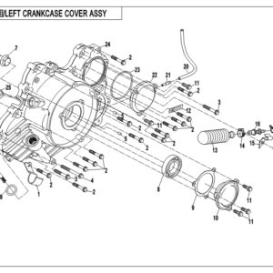 2019 CFORCE 800 XC LEFT CRANKCASE COVER ASSY exploded diagram