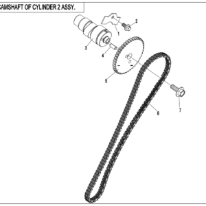2020 ZFORCE 800 Trail CAMSHAFT OF CYLINDER 2 ASSY. exploded diagram