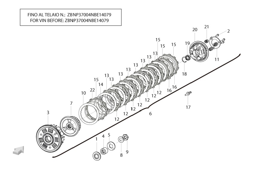 Clutch For Vin Before ZBNP37004NBE14079