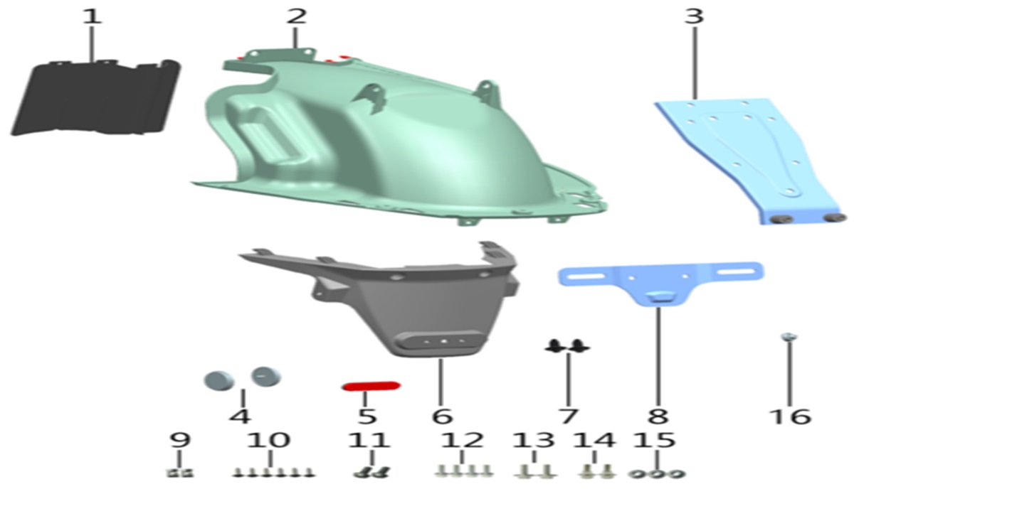 F08 - REAR FENDER ASSY.
