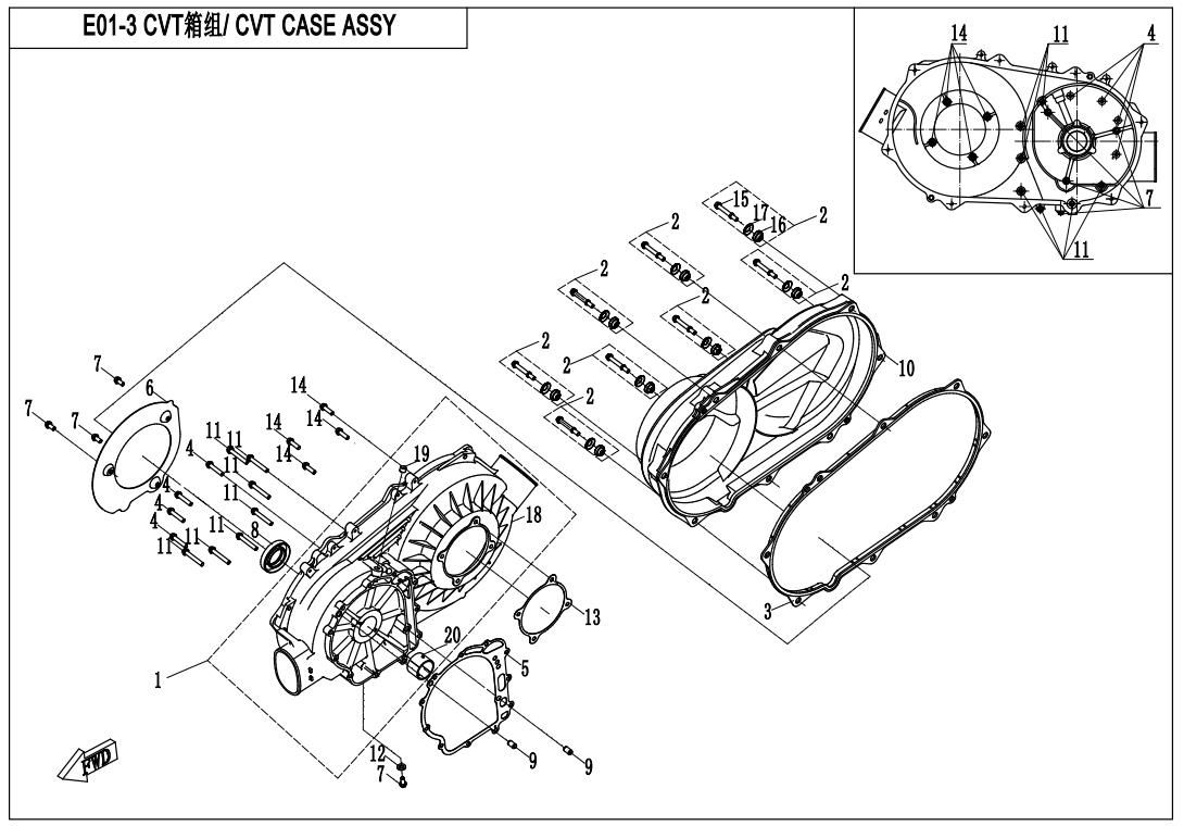 CVT CASE ASSY.(OLD)