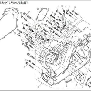 2016 ZFORCE 800 Trail RIGHT CRANKCASE ASSY exploded diagram