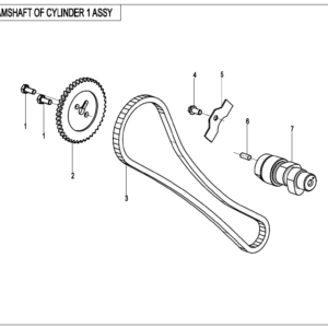 2026 UFORCE 800 XL CAMSHAFT OF CYLINDER 1 ASSY exploded diagram