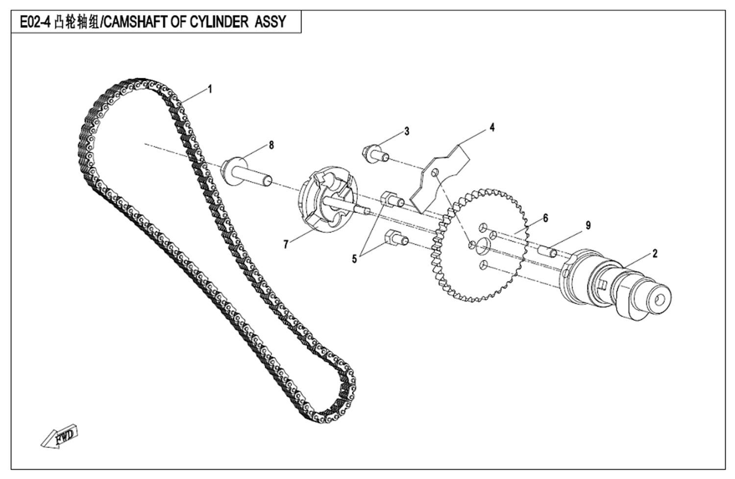 CAMSHAFT OF CYLINDER ASSY
