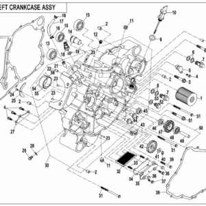 2025 ZFORCE 800 Trail LEFT CRANKCASE ASSY exploded diagram