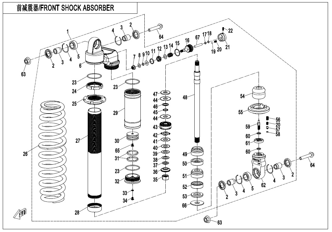 FRONT SHOCK ABSORBER(GAS,RUSSIA)