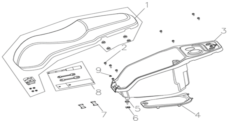 F16 - Seat & Luggage Box Assembly