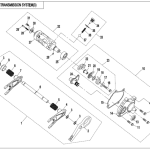 2020 ZFORCE 800 Trail TRANSMISSION SYSTEM(3) exploded diagram