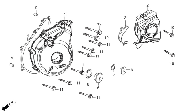 E3A PRO - Left Crank Case Cover