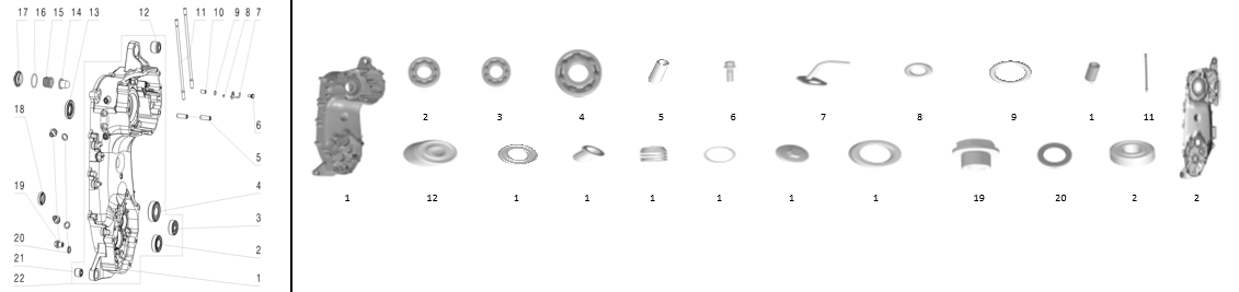 E01 - Left Crankcase