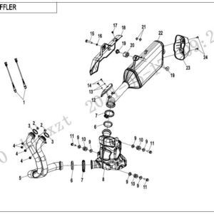 2023 IBEX 800 Touring MUFFLER exploded diagram