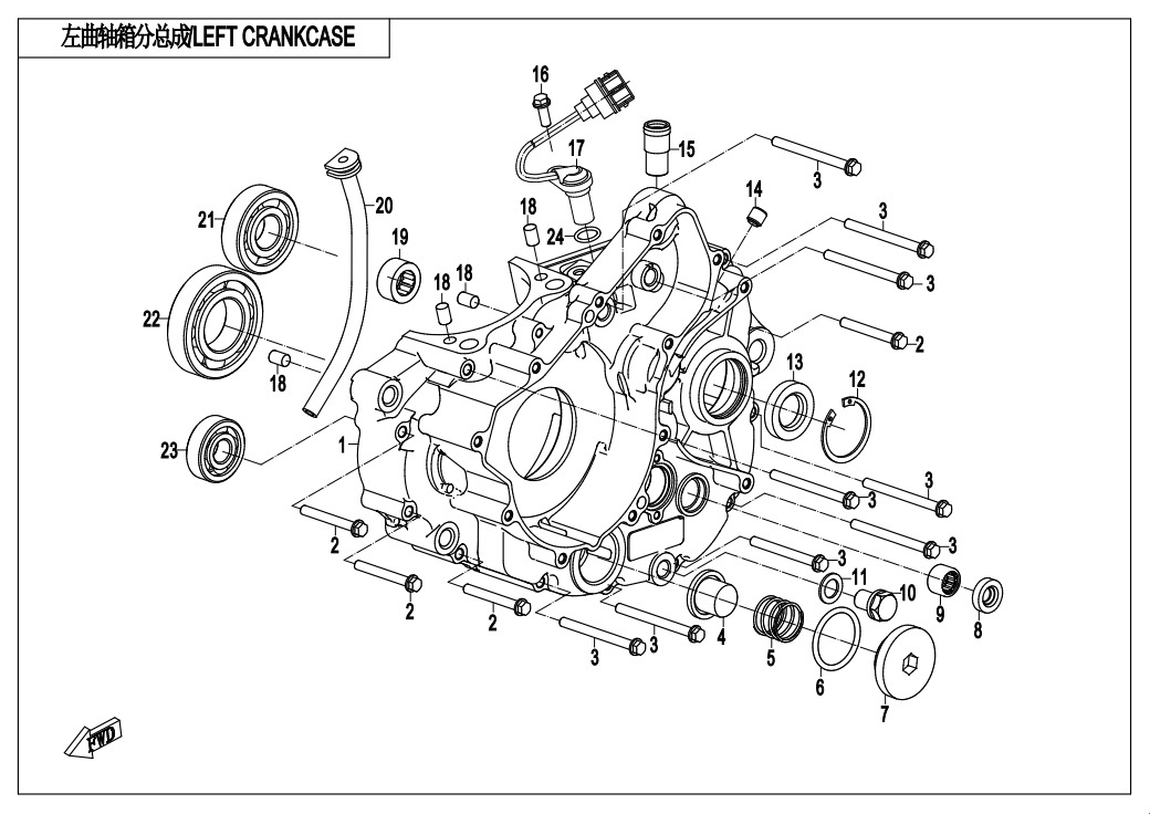 LEFT CRANKCASE
