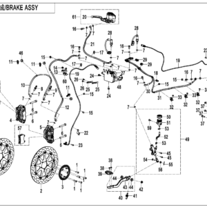2023 IBEX 800 Sport BRAKE SYSTEM exploded diagram