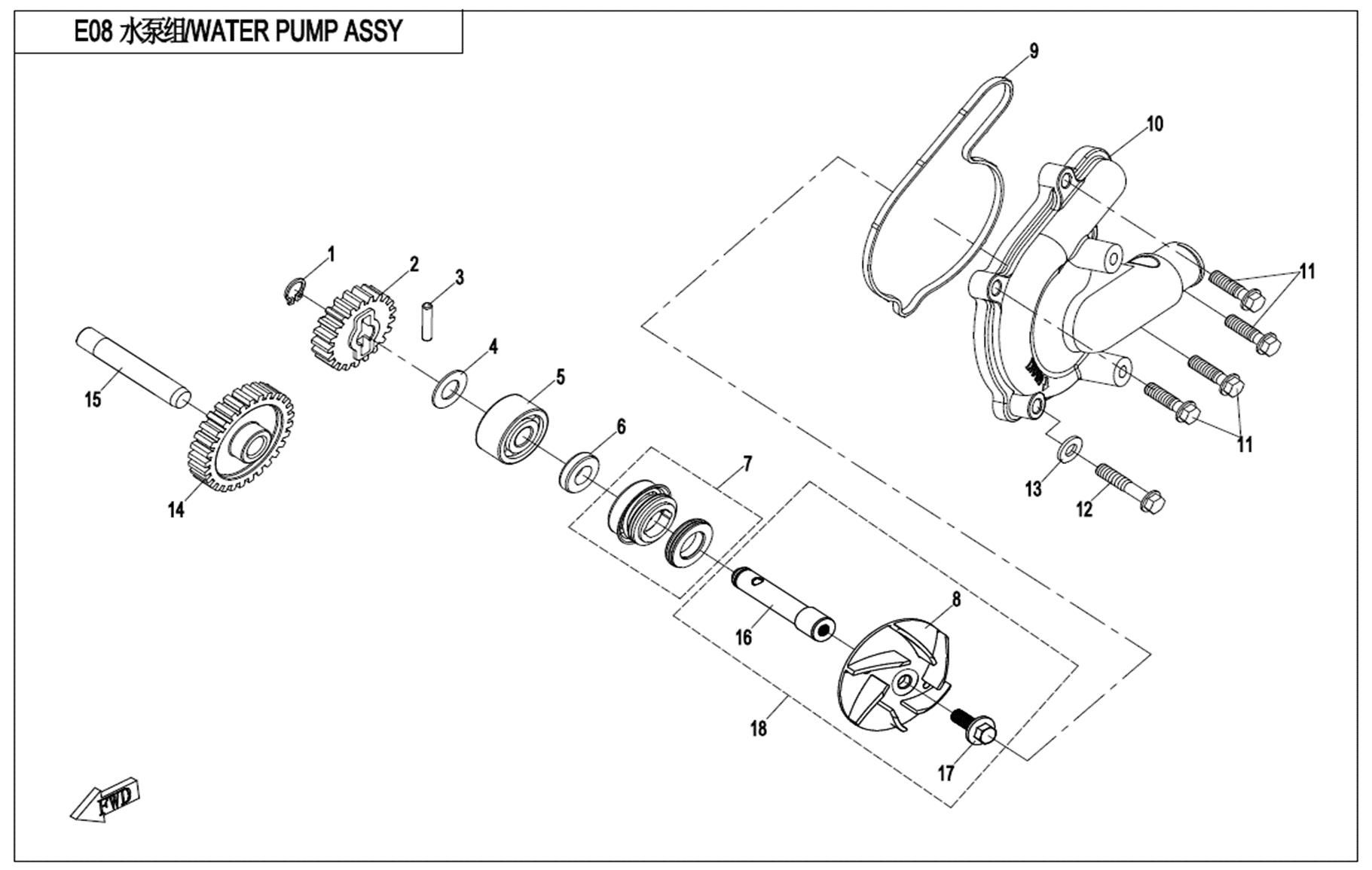 WATER PUMP ASSY.