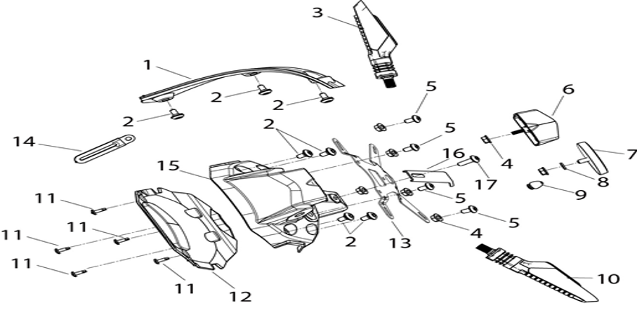 F17 - Rear Shield & Indicators