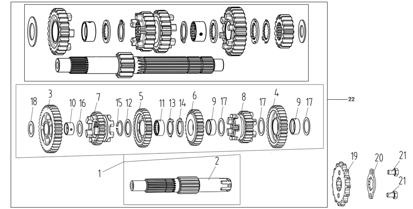 Countershaft Comp